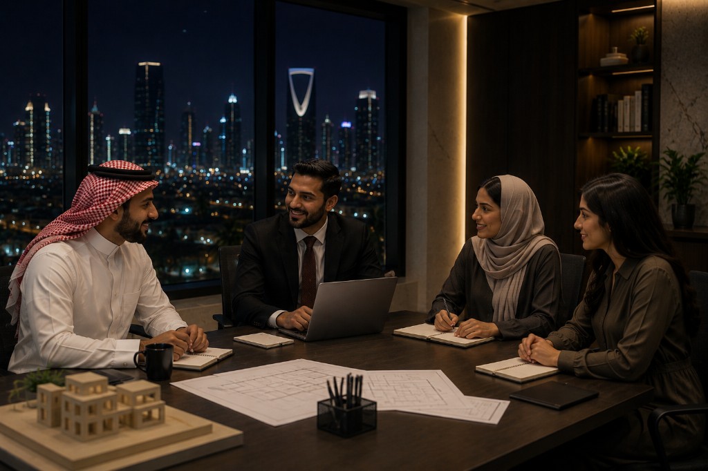 Team meeting in a modern office